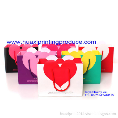 various colors heart and square handle bags